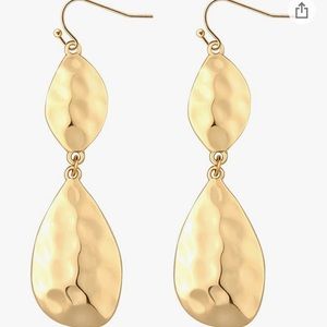 14k Gold plated dangle earrings
